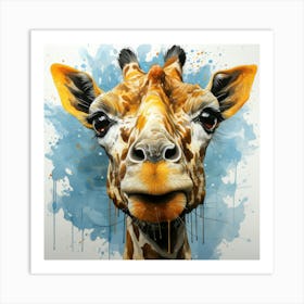 Giraffe Face Art Print