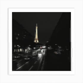 Eiffel Tower At Night 2 Art Print