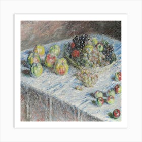 Apples And Grapes (1880) Art Print