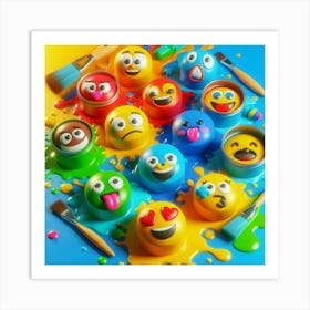 Emojis Art Print