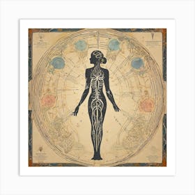 Astrological Nouveau Chart Series - 13 Art Print