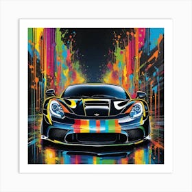 Splatter Car 8 Art Print