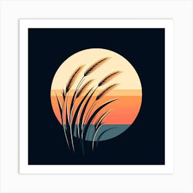 Sunset In The Grass 3 Art Print