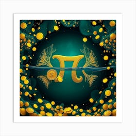 Gold Coins for abundance Art Print