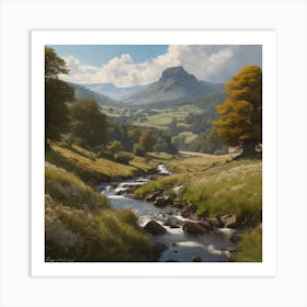 Stream In The Mountains Art Print