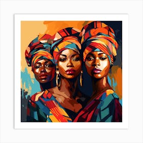 Three African Women 20 Art Print
