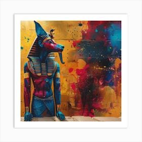 silhouette abstract artwork - ancient Egyptians & pharaohs Art Print