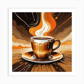 Coffee Cup Painting Art Print