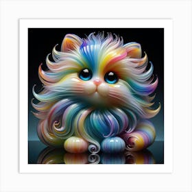 Rainbow Cat 9 Art Print