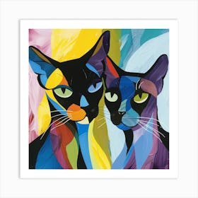 Kisha2849 Burmese Cats Colorful Picasso Style No Negative Space 260a07df 4c77 4c01 A9dd 036acbd33e0d Art Print