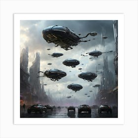 Futuristic Cityscape Art Print