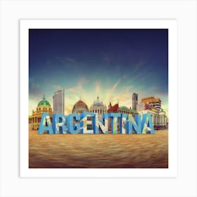 Argentina Cityscape Art Print