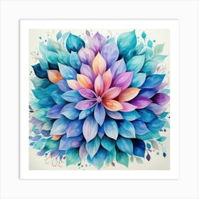 Blue Flower 10 Art Print