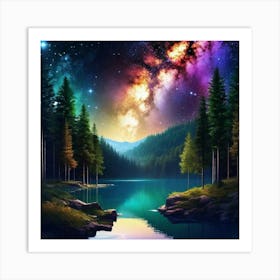 Galaxy Night Sky 1 Art Print