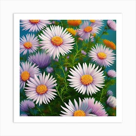 Aster Flowers 6 Art Print