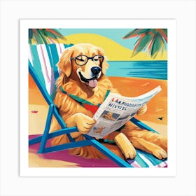 Dog Vacation Art Print