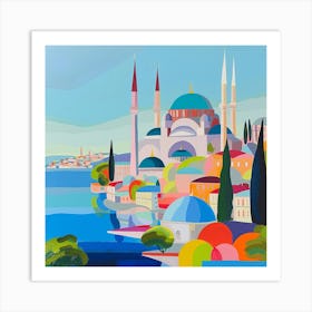 Abstract Travel Collection Istanbul Turkey 7 Art Print