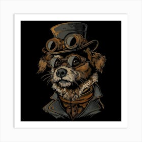 Steampunk Dog 14 Art Print