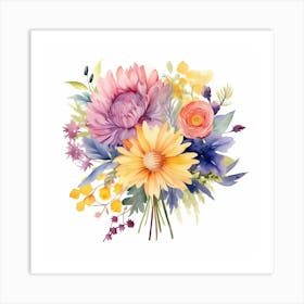 Watercolor Bouquet 7 Art Print