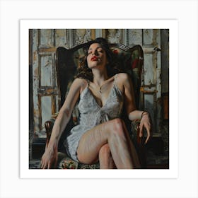 Resplendent Repose in Stytle of Contemporary Realism Art Print