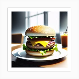 Hamburger Art Print