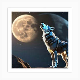 Howling Wolf Art Print