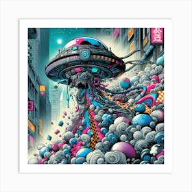 Alien Spaceship 4 Art Print