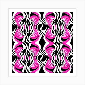 Pink Zebra Print Art Print