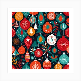 Christmas Ornaments 3 Art Print