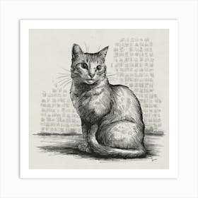 Sitting Cat , Julie De Graag 2 Art Print