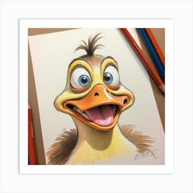 Duck Drawing 5 Art Print