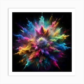 Colorful Powder Explosion 24 Art Print