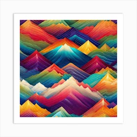 Abstract Mountains 2 Art Print