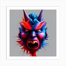 Demon Head Art Print