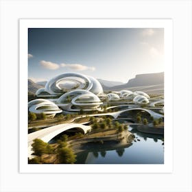 Futuristic City 312 Art Print