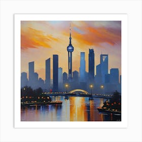 Shanghai Skyline 3 Art Print