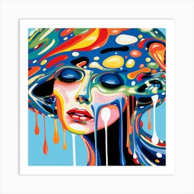 Dripping Woman Art Print