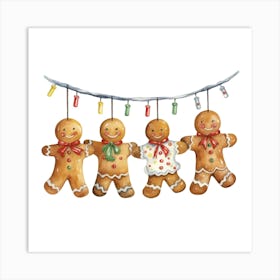 Gingerbread Men Art Print