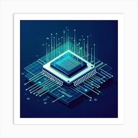 Computer Chip 1 Art Print