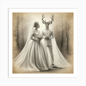 Wedding In The Woods Art Print