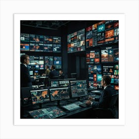 Tv News Studio Art Print