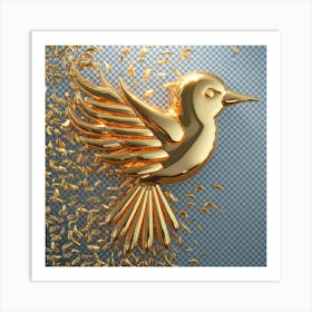 Golden Bird Art Print