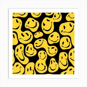Smiley Faces Square Art Print