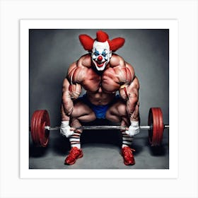 Clown Bodybuilder 3 Art Print