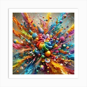 Colorful Explosion Art Print