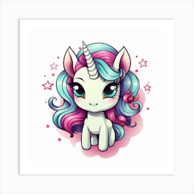 Cute Unicorn 379 Art Print