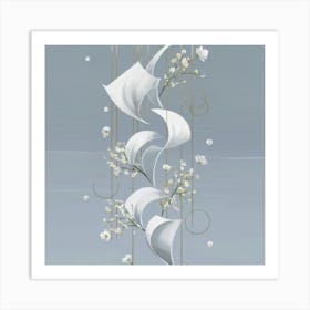 White Calla Lilies Art Print