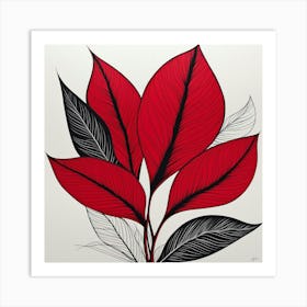 Red Leaves Art Print