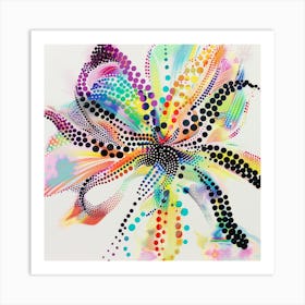 Polka Dot Flower Art Print