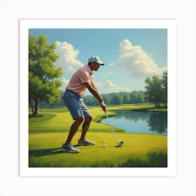 African American Golfer Poster